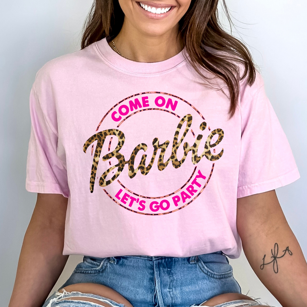 Barbie T-Shirts, Come On Barbie Let's Go Party! Girls party, sleepover  Shirt