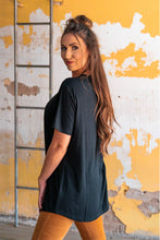 Load image into Gallery viewer, BLACK CAGED TUNIC TOP