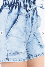 Load image into Gallery viewer, Denim Paper Bag Shorts